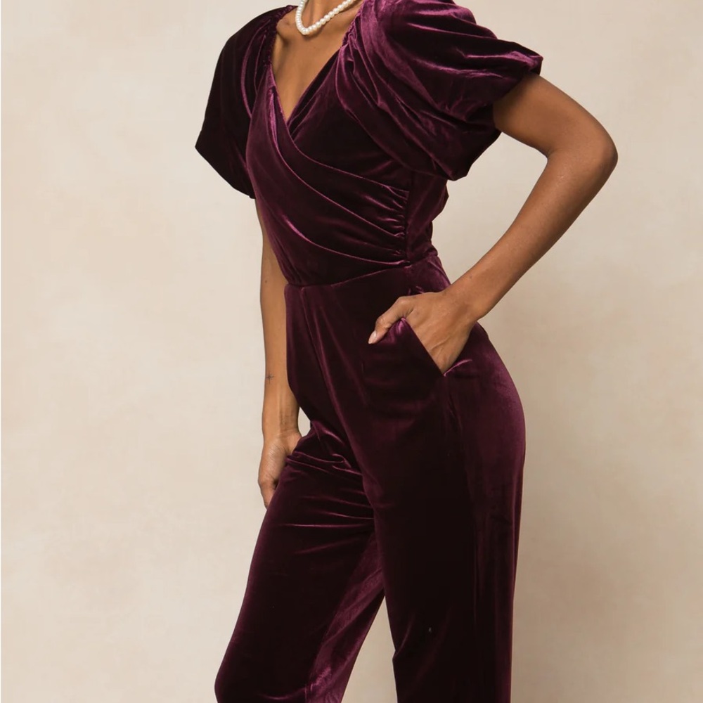 NWT Ivy City Velvet Jumpsuit